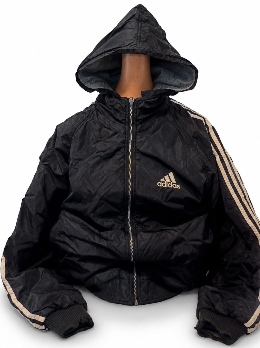 Addidas Reviersible Hooded Zip Up - Mens Size, Large.